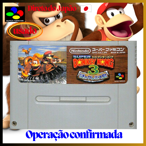 【Direto do Japão】🎮Super Famicom🎮 Super Donky kong 3（Original japonês）
