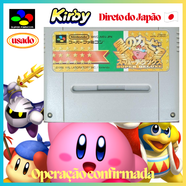 【Direto do Japão】🎮Super Famicom🎮 Kirby Super Delux（Original japonês）