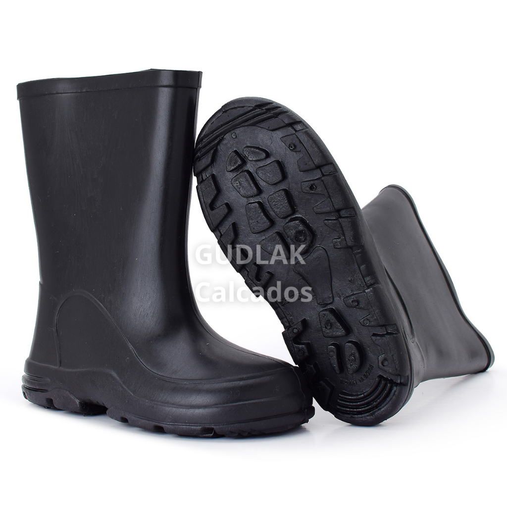 Galocha Infantil PVC Bota Menina Menino Chuva Dias Frios 23/24 a 31/32