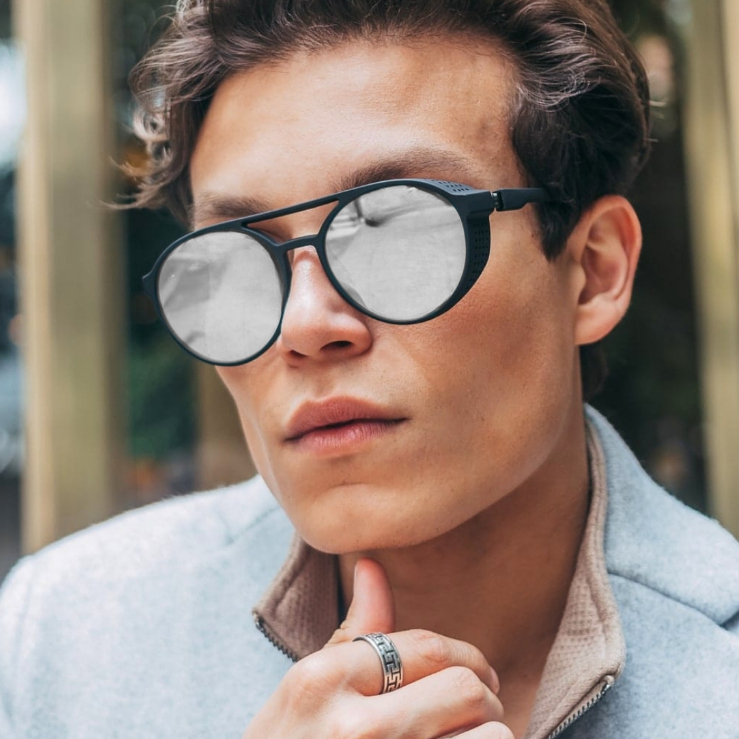 Óculos de Sol Floripa Prata Premium Alok Steampunk Oldstyle Retrô Soldador uv400 Feminino Masculino - Fashion Accessories