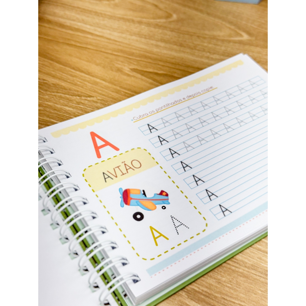 APOSTILA/ CADERNO ATIVIDADES DO ALFABETO, CALIGRAFIA LETRA BASTÃO/ CAIXA ALTA