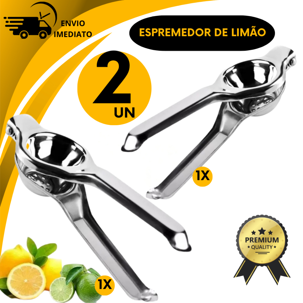 Espremedor Limão Manual Aço Inox Suco Citrico Produto Cozinha Utilidade Doméstica ProfissionaL