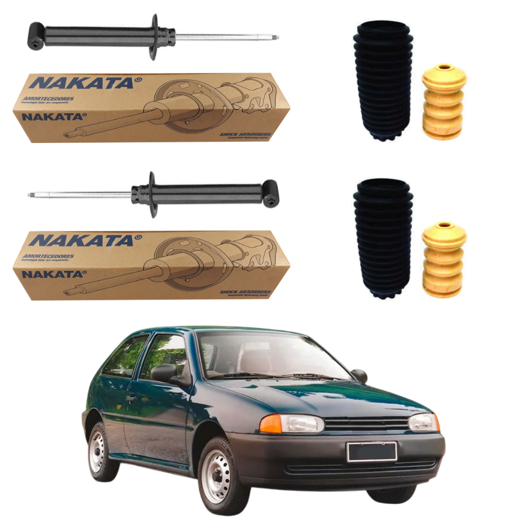 PAR AMORTECEDOR TRASEIRO GOL SPECIAL G2 2001 A 2005 NAKATA + KIT