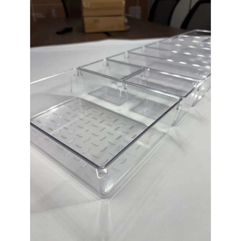 Organizador Multiuso Modular com Gavetas em Acrílico Cristal e Fume — foto 6