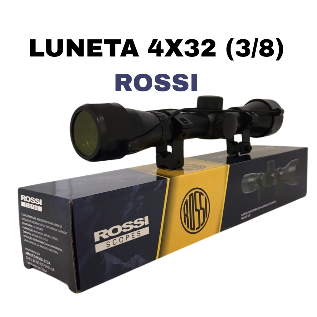 Luneta TAG ROSSI FIXXAR NTK 4x20 OU 4X32 (3/8 mounts) 11mm 2mm  Carabina em Oferta na Shopee