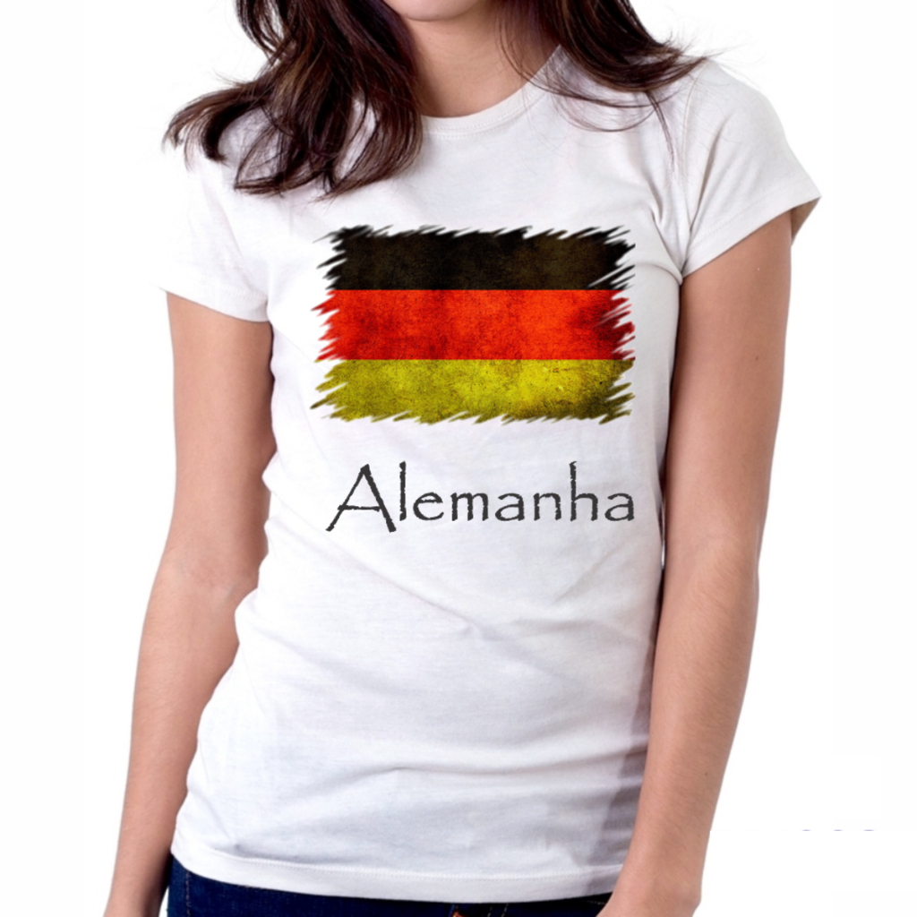 Camiseta Baby Look Alemanha Bandeira Bandeira Berlim Europa