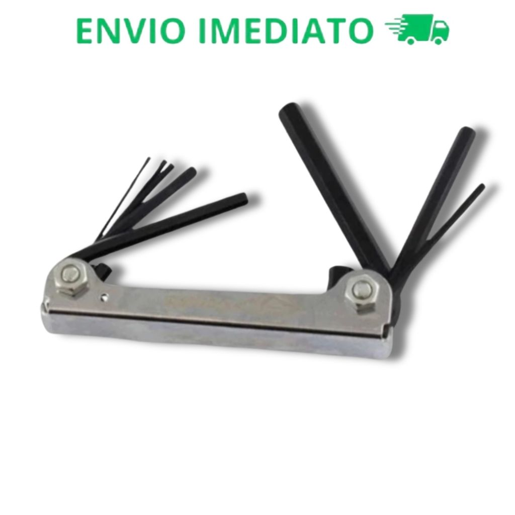 Kit de Chaves Allen Tipo Canivete 1,5 a 8mm com 8 Peças - Corneta Ferramentas