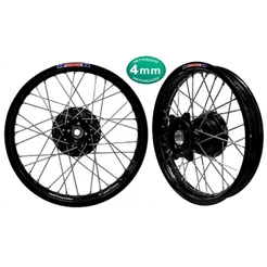 Par De Roda Bros 125 150 160 Alumínio Cubo Preto Raiamento 4mm Tambor Tras/Diant