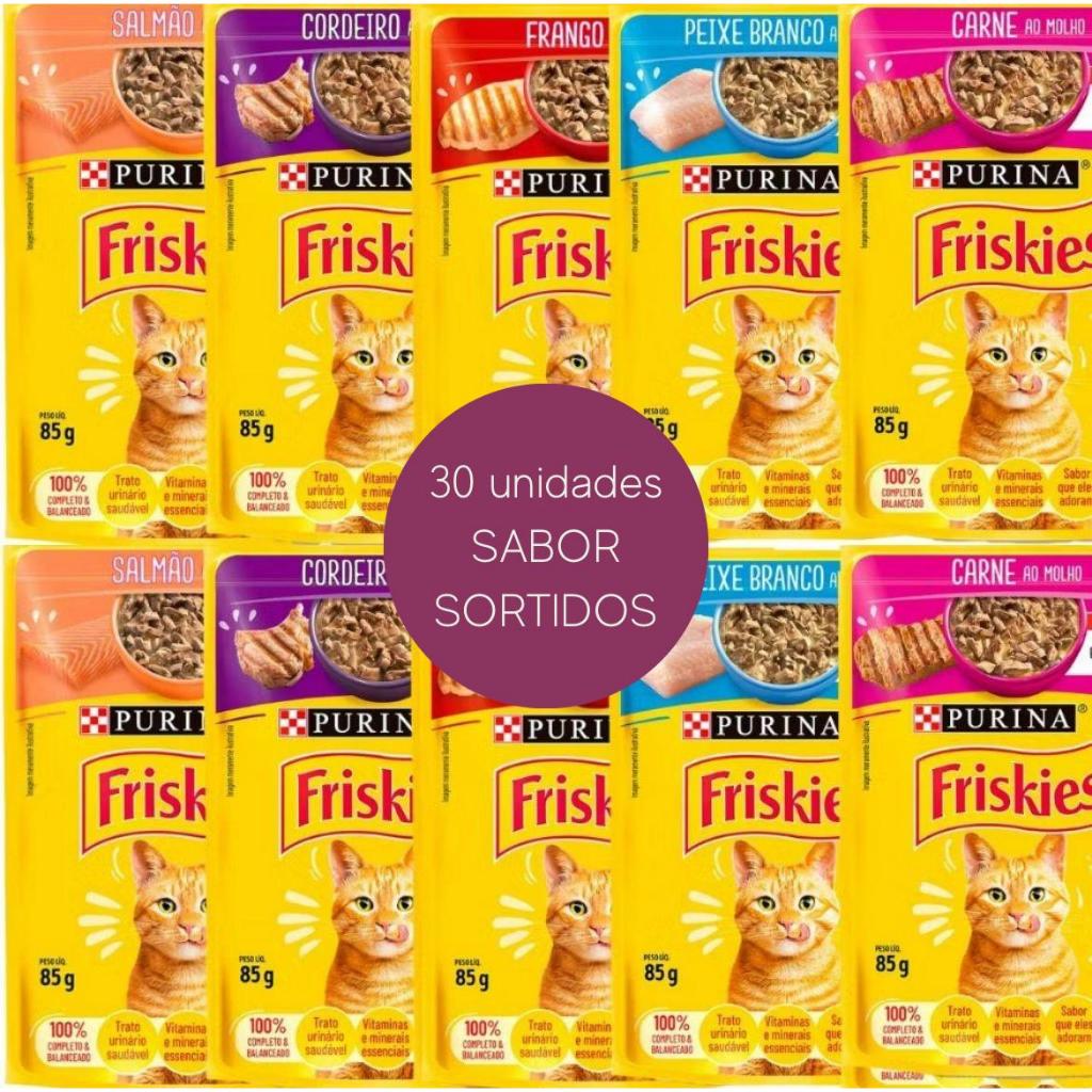 KIT 2 Caixas Sachê variados  Para Gato Adulto Friskies Alimento Úmido 85g