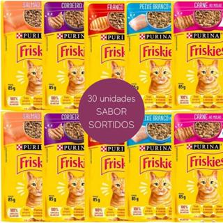 KIT 2 Caixas Sachê variados  Para Gato Adulto Friskies Alimento Úmido 85g em Oferta na Shopee