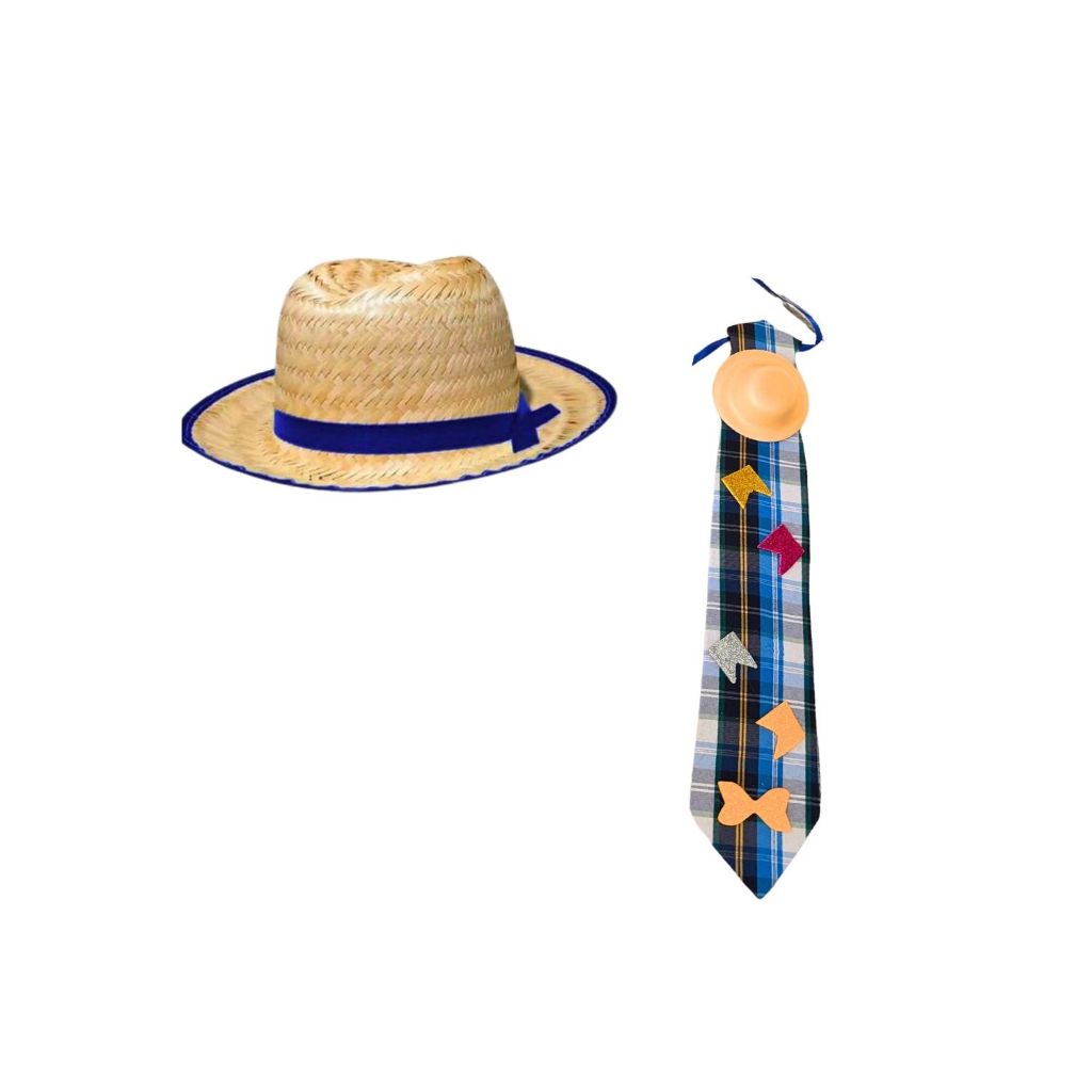 Kit Festa Junina Chapéu Italianinho Malandrinho e Gravata Infantil Promoção