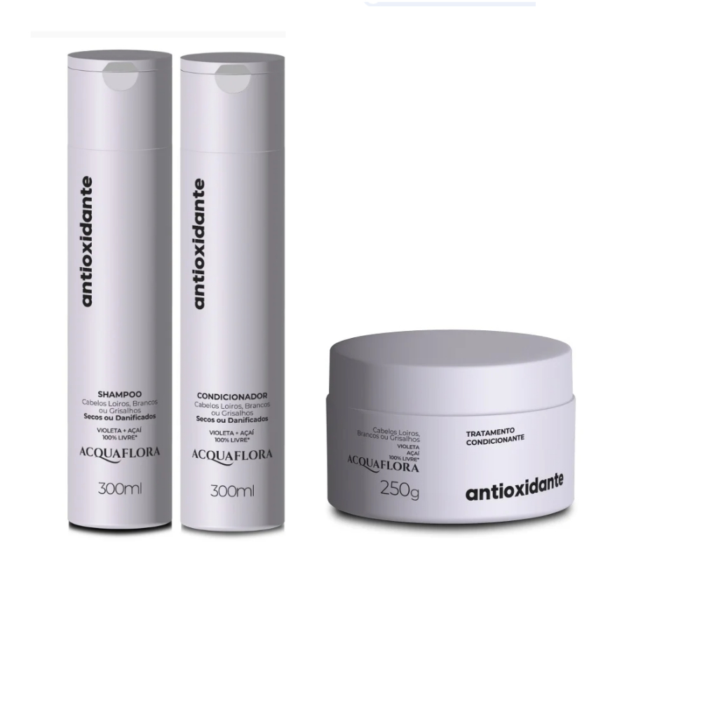 Kit Acquaflora Violeta e Açai Antioxidadante Desamarelador 3 produtos