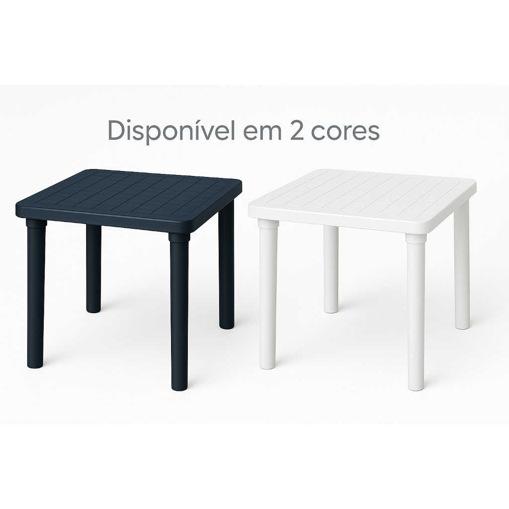Mesa Plástica Quadrada Desmontável Área de Lazer/Piscina 83x83Cm em Oferta na Shopee