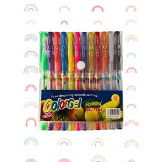 Caneta Gel Canetinhas ColorGel Com Glitter Kit Estojo