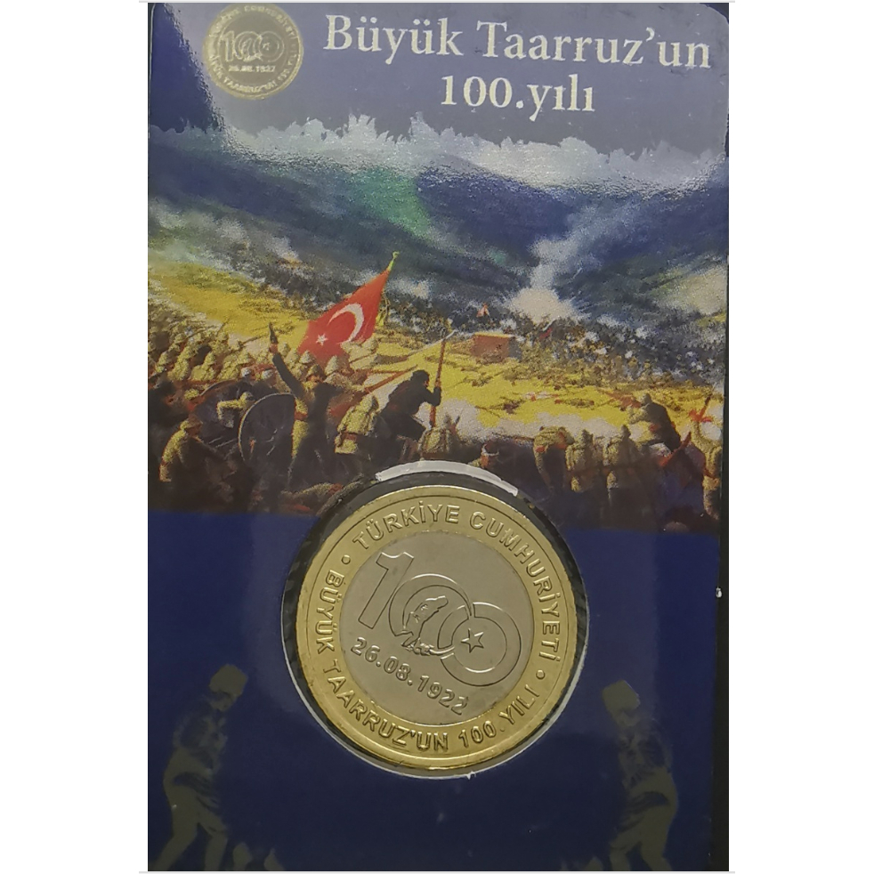 Blister com Moeda da Turquia - FC - 1 Lira 2022