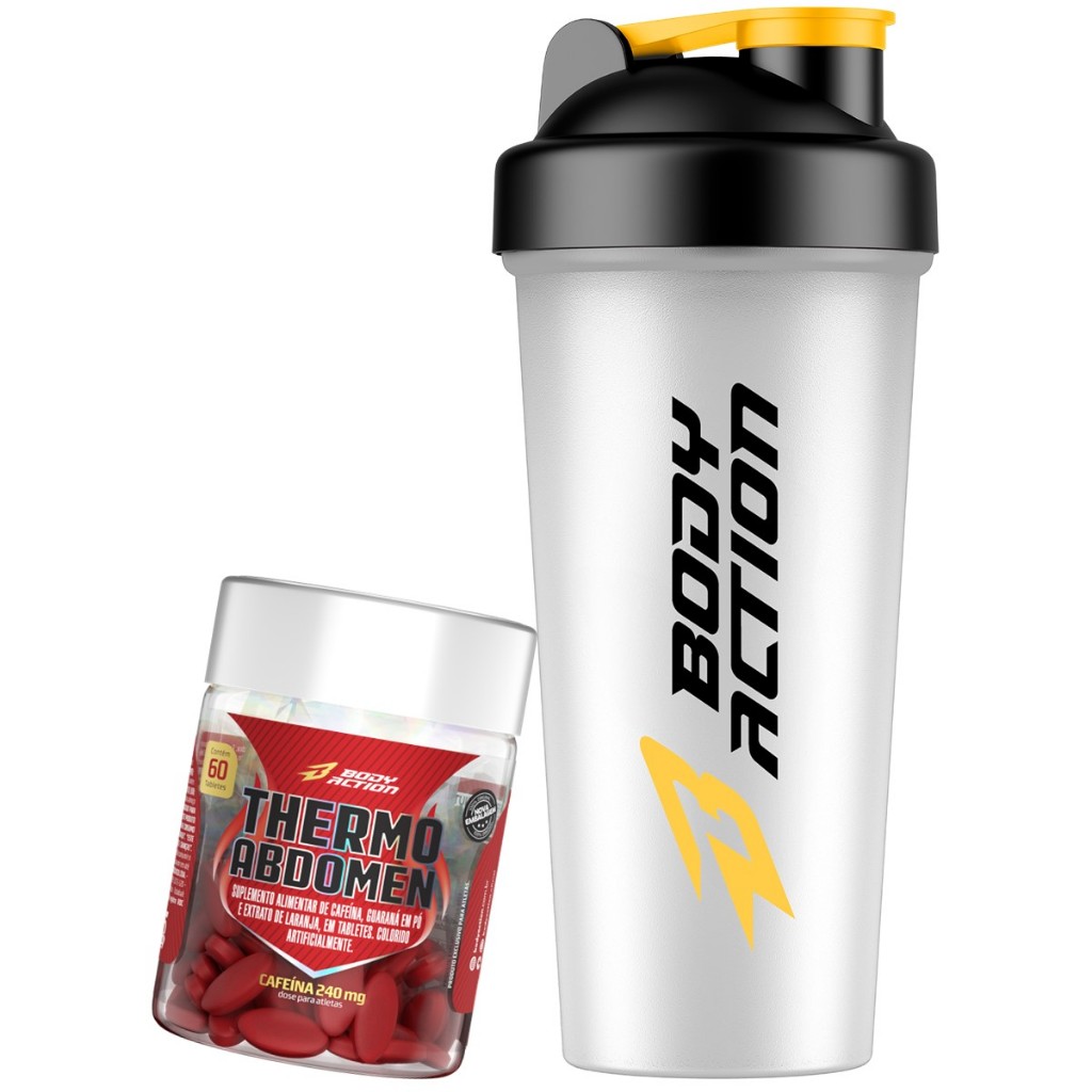 Thermo Abdomen 60 Comp + Coqueteleira Bodyaction em Oferta na Shopee