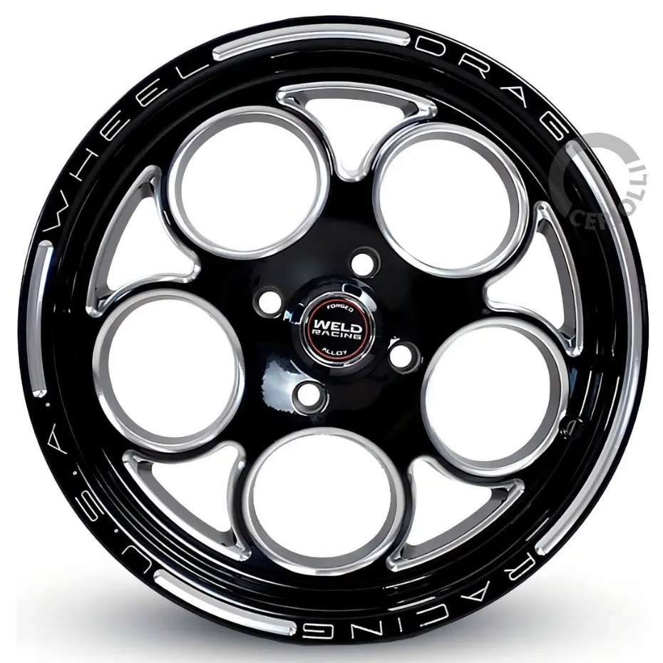 Kit 2 Rodas Weld Magnum Aro 15 4x100 Tala 7 Preto com Diamantado Bicos de Brinde Envio Imediato C10