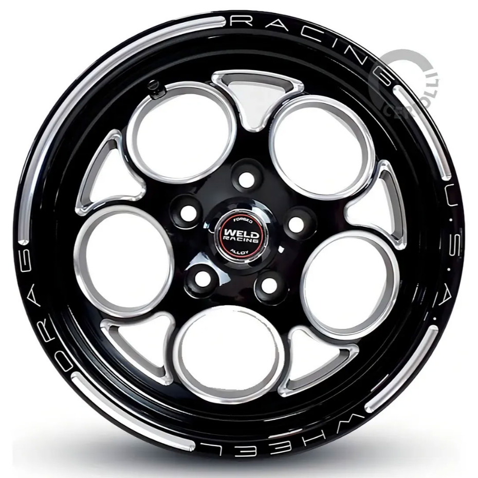 Kit 2 Rodas Weld Magnum Aro 15 5x114 Tala 7 Preto com Diamantado Bicos de Brinde Envio Imediato C10