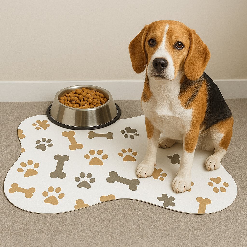 Tapete PET Para Comedouro Antiderrapante Estampa Ossinho 38x25cm - Cachorro e Gato em Oferta na Shopee