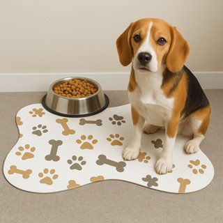 Tapete PET Para Comedouro Antiderrapante Estampa Ossinho 38x25cm - Cachorro e Gato em Oferta na Shopee