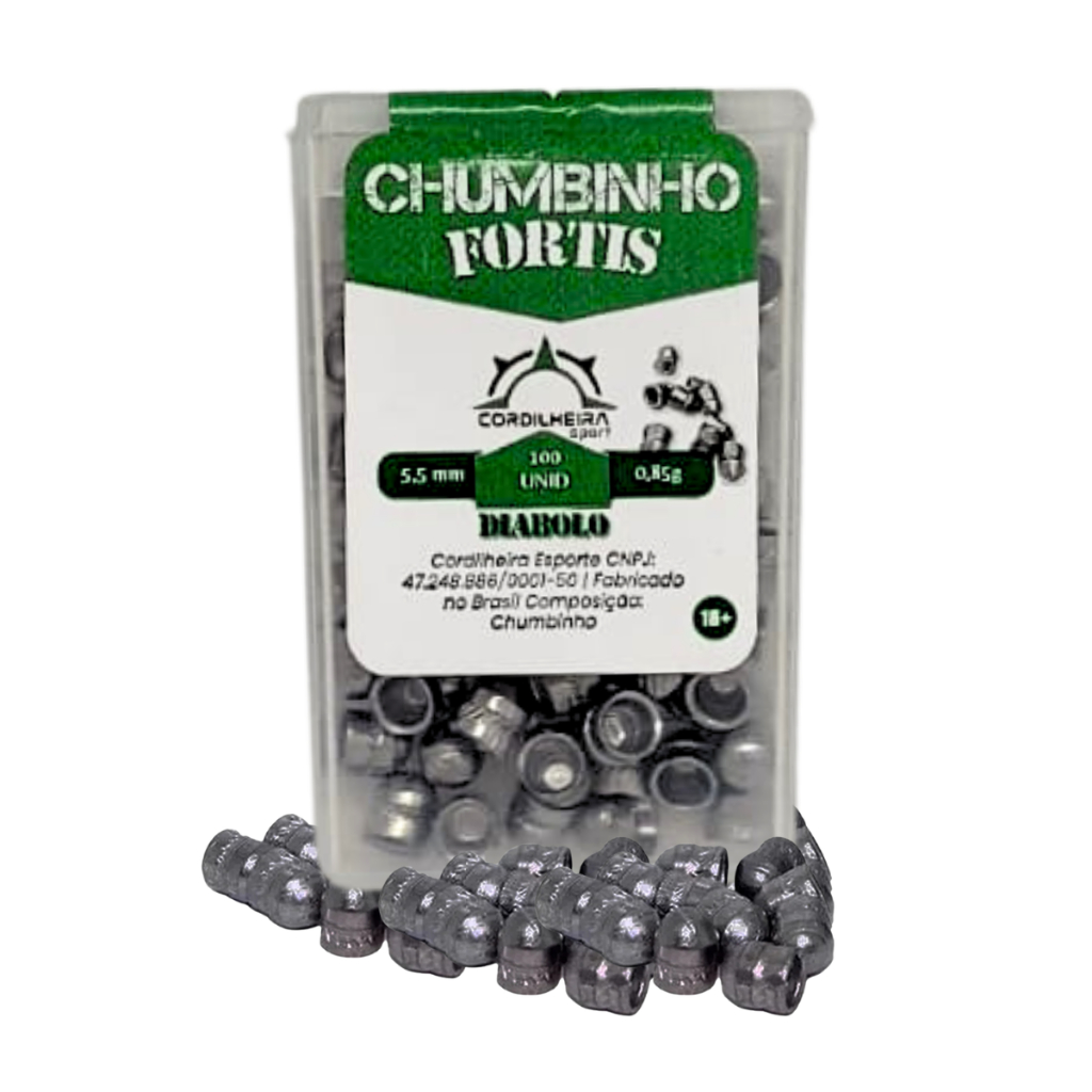 Chumbinho Diabolô 5,5mm Fortis 100 Unid P/ Carabina Pressão em Oferta na Shopee