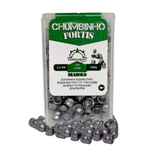 Chumbinho Diabolô 5,5mm Fortis 100 Unid P/ Carabina Pressão em Oferta na Shopee