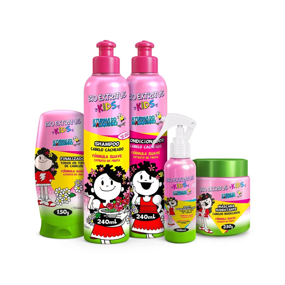 Kit Kids Cabelo Cacheado Bio Extratus Completo - Para Criança