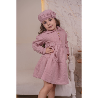 Kit Roupas Inverno Infantil Feminina Vestido Boina Kit Short Blusa Boina Tricot Estilosa Manga Longa em Oferta na Shopee