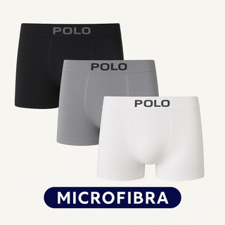 Cueca Boxer Polo Microfibra Poliamida Masculina Unitária Sortido
