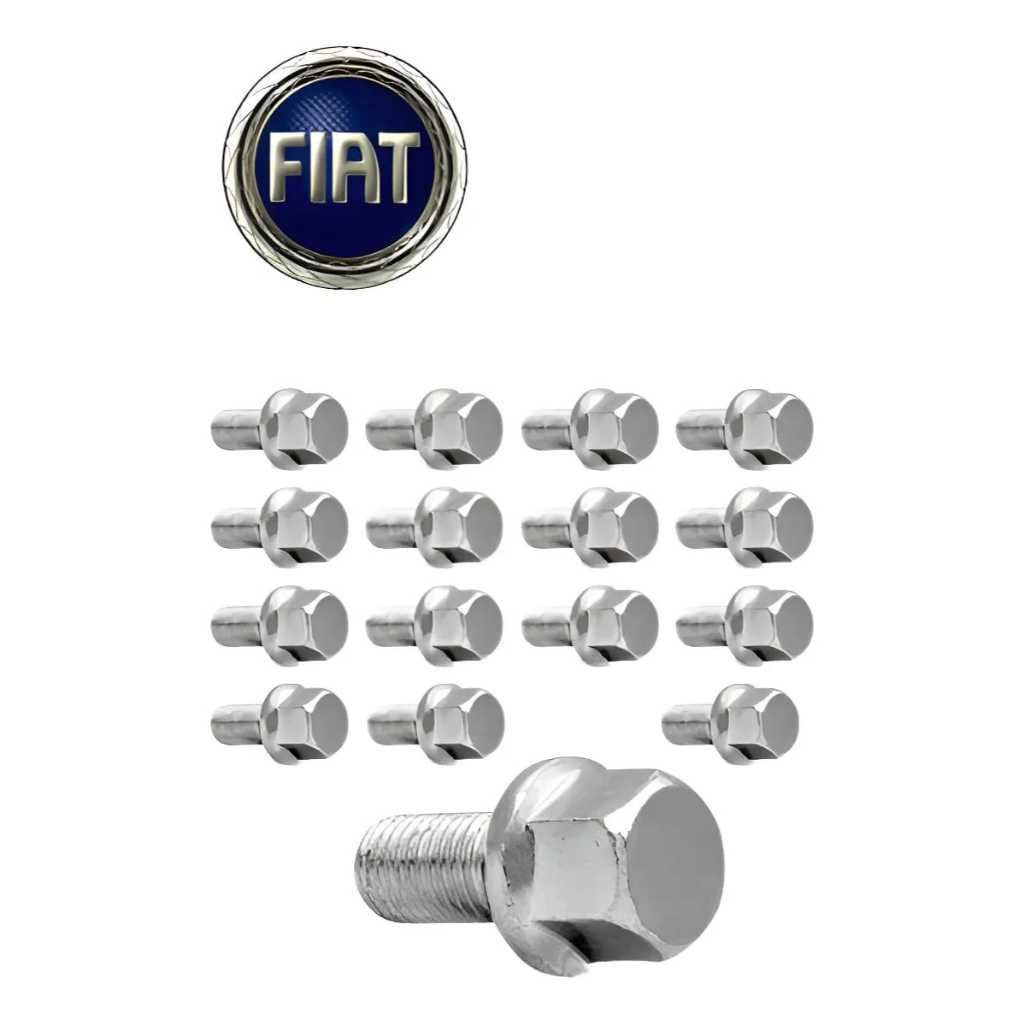 Parafusos Rodas Fiat Cônicos Cromados 12x1,25 - Ch19