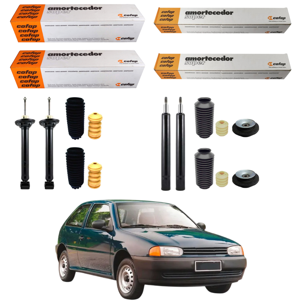 KIT 4 AMORTECEDOR GOL SPECIAL G2 2001 A 2005 COFAP + KIT