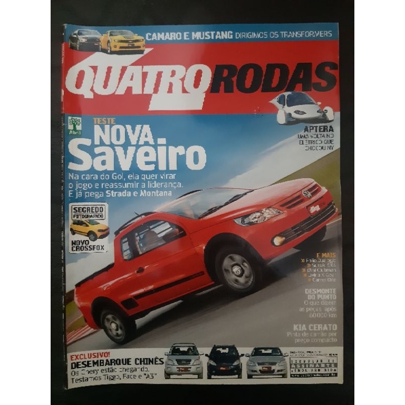 Revista Quatro Rodas SETEMBRO de 2009 Edição n° 595 –Nova Saveiro. Camaro x Mustang. Palio Dualogic. Kia Cerato.