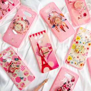 Capinha Para LG K50s / Capa Case Feminina Rosa Com Suporte Coração Flores  (CF41)