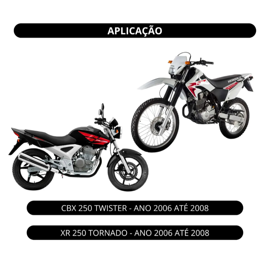 Tampa Pinhão Cbx 250 Twister Xr 250 Tornado Anos 2006 2007 2008 — imagem 2 de 2