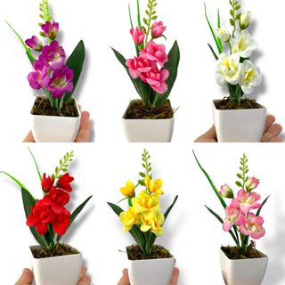 MINI ARRANJO DE ORQUIDEA 20CM em Oferta na Shopee