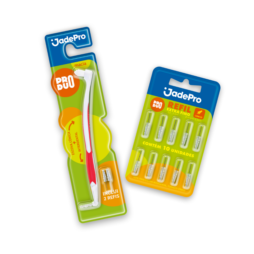 ESCOVA INTERDENTAL COM 2 REFIS + KIT 10UN REFIS JADEPRO em Oferta na Shopee