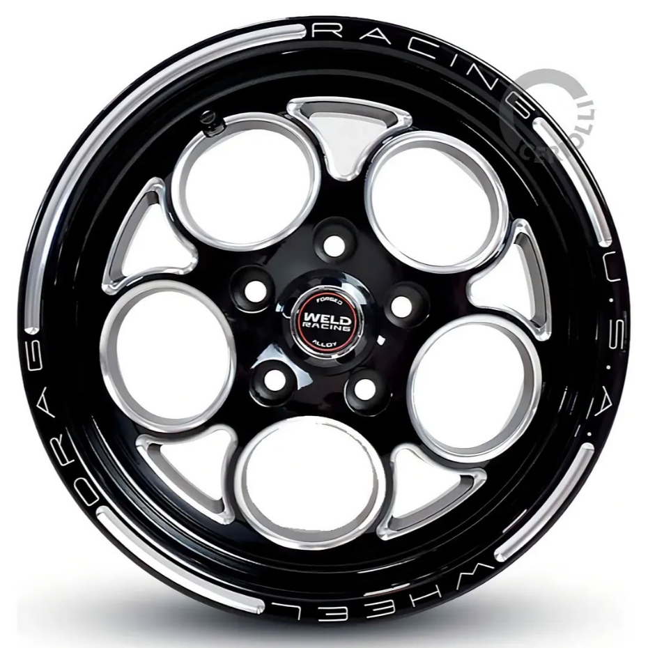 Kit 2 Rodas Weld Magnum Aro 15 5x114 Tala 4 Preto com Diamantado Bicos de Brinde Envio Imediato C10