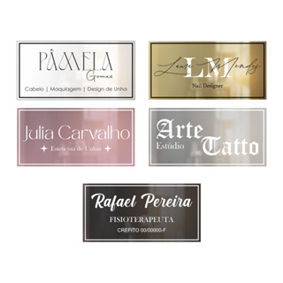 Placa de Sinalização Personalizada C/ Logo Nome Profissão (10x20cm) em Oferta na Shopee