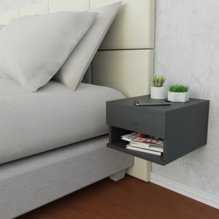 Mesa De Cabeceira Cor Preto Mesinha Suspenso Com Gavetas MVD Móveis em Oferta na Shopee