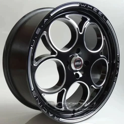 Kit 2 Rodas Weld Magnum Aro 17 4x100 Tala 7 Preto com Diamantado Bicos de Brinde Envio Imediato C10