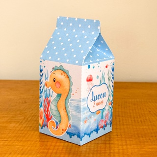 10/20 unidades Pegue e Monte - Caixa Milk Fundo do Mar - lembrancinha - aniversário em Oferta na Shopee