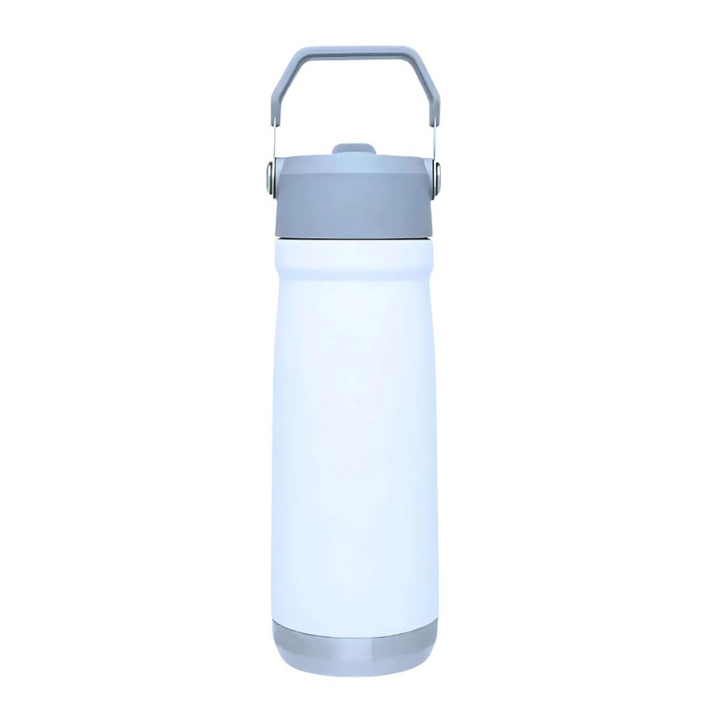 Garrafa Térmica Aço Inox Canudo 650ml Academia Esporte Lazer
