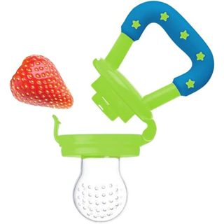 Chupeta Alimentadora Porta Frutinha com Sugador Silicone Menino em Oferta na Shopee