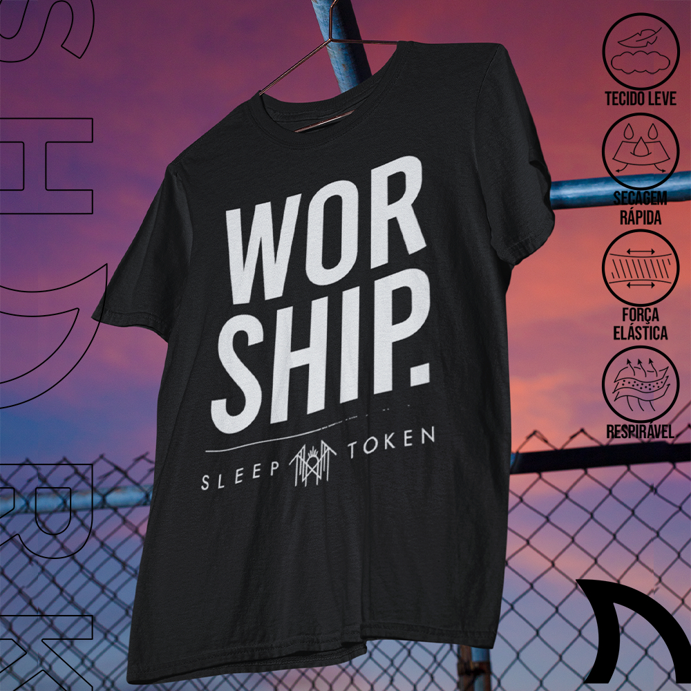 Camiseta Basica e OVERSIZED Sleep Token Worship Take Me Back Album Rock Vintage Unissex