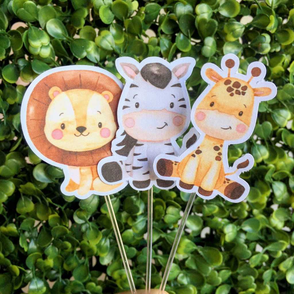 Topper de Docinho safari - Decoração de Festa Infantil e Lembrancinha Personalizada para aniversário