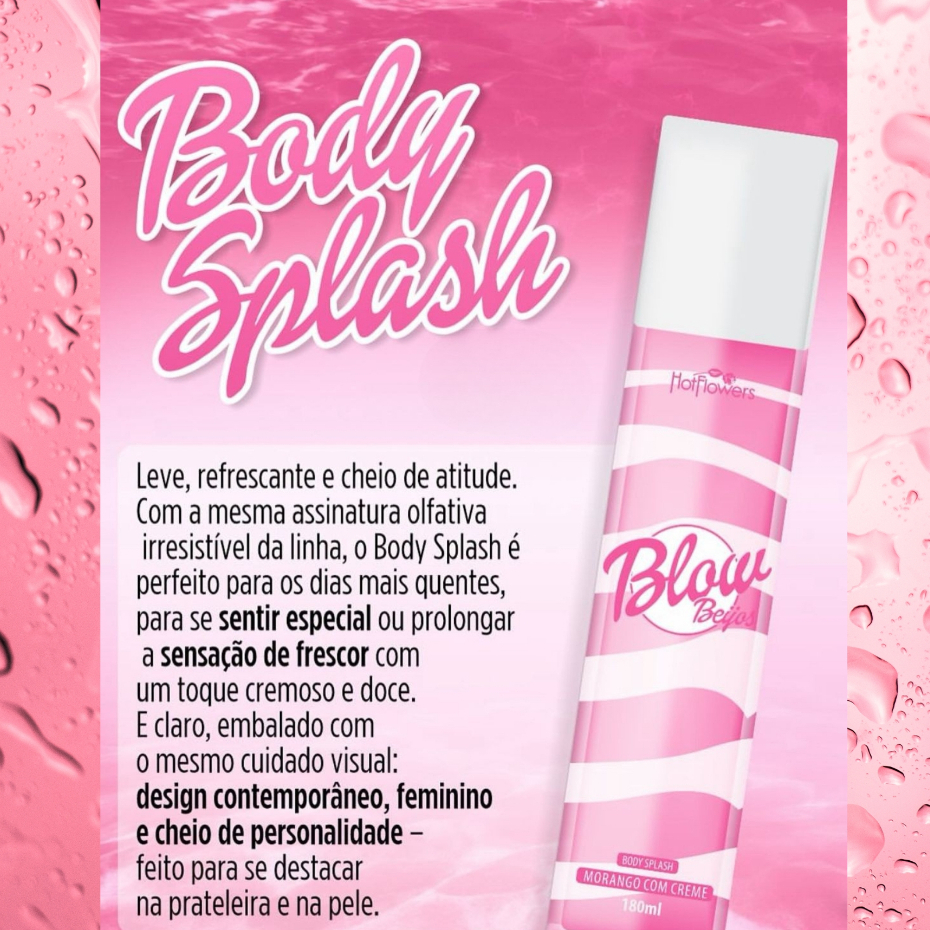 BODY SPLASH BLOW GIRL BEIJOS - AROMA DOCE 180ML ORIGINAL HOT FLOWERS