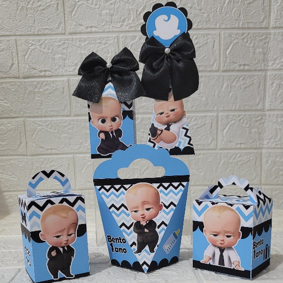 Kit Caixinhas / Lembrancinhas / Personalizados de festa infantil menino / Tema O Poderoso Chefinho PEGUE E MONTE