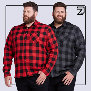 Kit 2 Camisa Xadrez Masculina Plus Size Manga Longa Flanelada em Oferta na Shopee