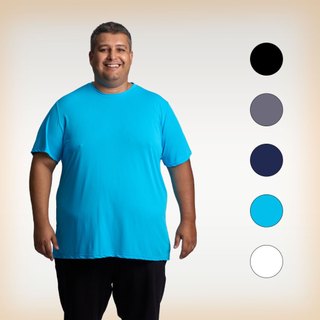 Camiseta masculina fitness plus size poliamida corrida academia malha fria dry fit
