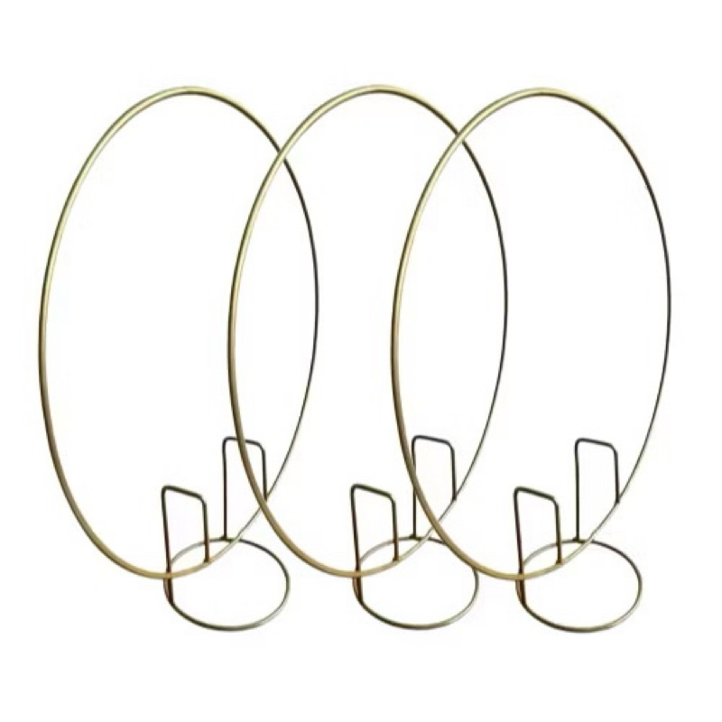 Kit de 3 Mini Arco de Mesa Redondo Em Ferro Dourado para Decoração de Festas e Pegue E Monte em Oferta na Shopee